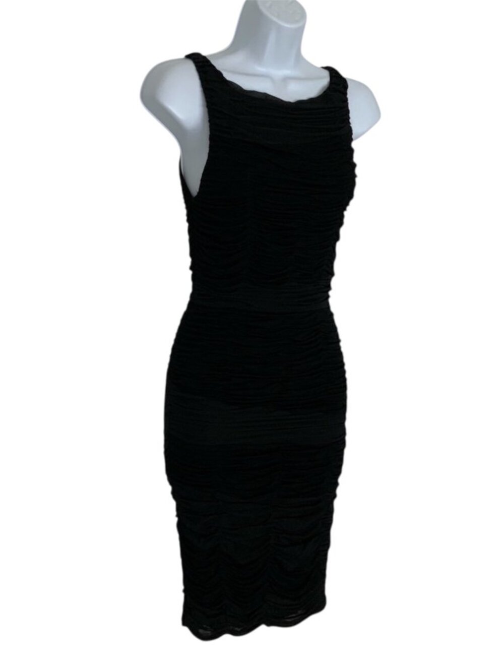 Alice + Olivia Tilly Sleeveless Ruched Dress S Black - Picture 5 of 16